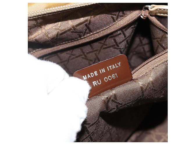 Borsa Canage in nylon beige argento Christian Dior Auth bs29100 - vista 22