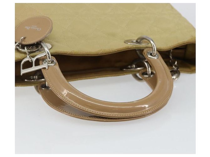 Borsa Canage in nylon beige argento Christian Dior Auth bs29100 - vista 7