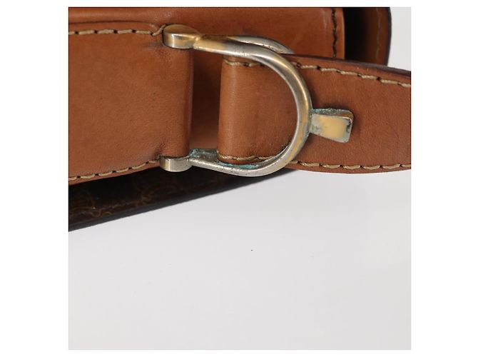 Céline CELINE Macadam Canvas Schultertasche aus PVC-Leder Braun Gold Auth bs29090 Golden - Ansicht 5