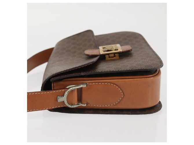 Céline CELINE Macadam Canvas Schultertasche aus PVC-Leder Braun Gold Auth bs29090 Golden - Ansicht 6