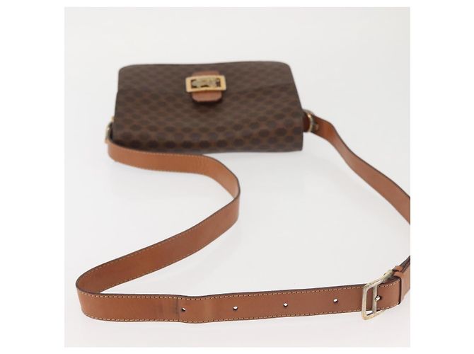 Céline CELINE Macadam Canvas Schultertasche aus PVC-Leder Braun Gold Auth bs29090 Golden - Ansicht 8