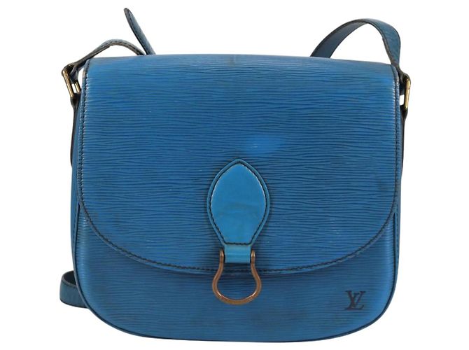 LOUIS VUITTON Epi Saint Cloud GM Shoulder Bag Toledo Blue M52195 LV Auth 141111 - view 13
