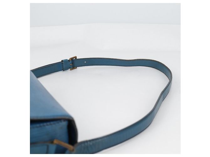 LOUIS VUITTON Epi Saint Cloud GM Shoulder Bag Toledo Blue M52195 LV Auth 141111 - view 14