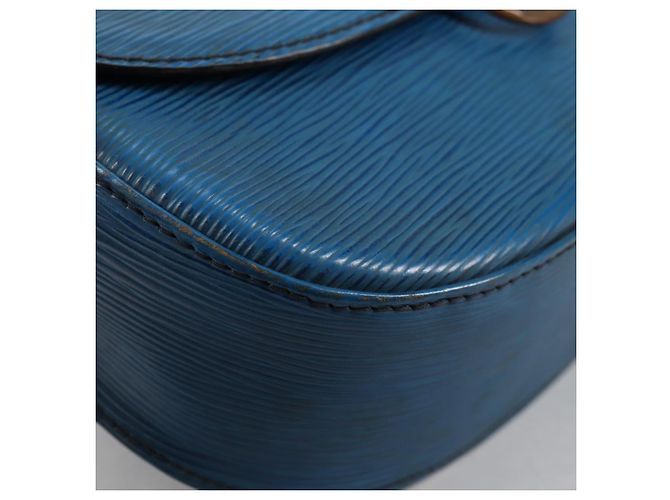 LOUIS VUITTON Epi Saint Cloud GM Shoulder Bag Toledo Blue M52195 LV Auth 141111 - view 15