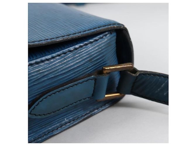 LOUIS VUITTON Epi Saint Cloud GM Shoulder Bag Toledo Blue M52195 LV Auth 141111 - view 19