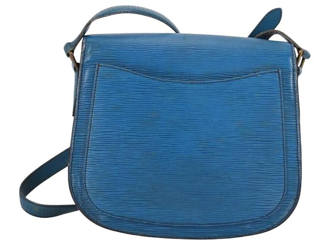 LOUIS VUITTON Epi Saint Cloud GM Shoulder Bag Toledo Blue M52195 LV Auth 141111 - view 2