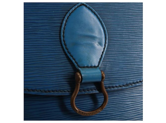 LOUIS VUITTON Epi Saint Cloud GM Shoulder Bag Toledo Blue M52195 LV Auth 141111 - view 20