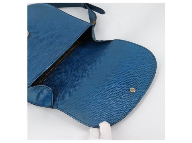 LOUIS VUITTON Epi Saint Cloud GM Shoulder Bag Toledo Blue M52195 LV Auth 141111 - view 21