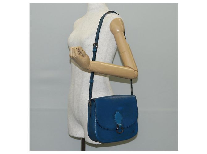 LOUIS VUITTON Epi Saint Cloud GM Shoulder Bag Toledo Blue M52195 LV Auth 141111 - view 28
