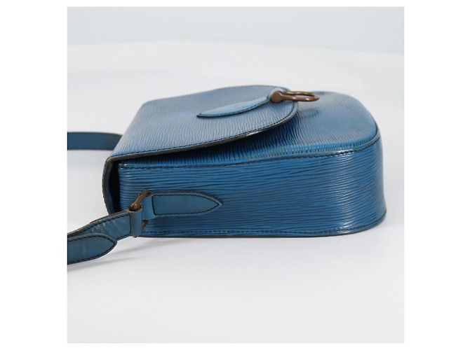 LOUIS VUITTON Epi Saint Cloud GM Shoulder Bag Toledo Blue M52195 LV Auth 141111 - view 3