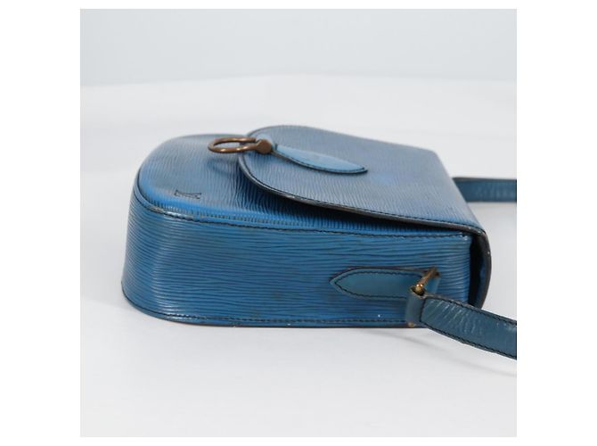 LOUIS VUITTON Epi Saint Cloud GM Shoulder Bag Toledo Blue M52195 LV Auth 141111 - view 4