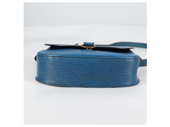LOUIS VUITTON Epi Saint Cloud GM Shoulder Bag Toledo Blue M52195 LV Auth 141111 - view 5