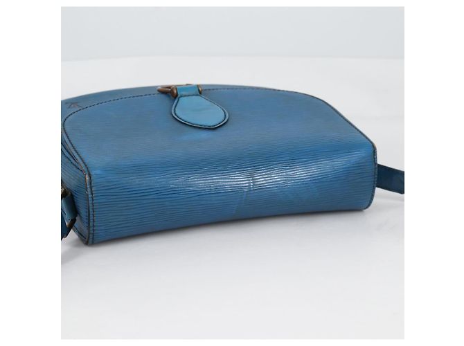 LOUIS VUITTON Epi Saint Cloud GM Shoulder Bag Toledo Blue M52195 LV Auth 141111 - view 6
