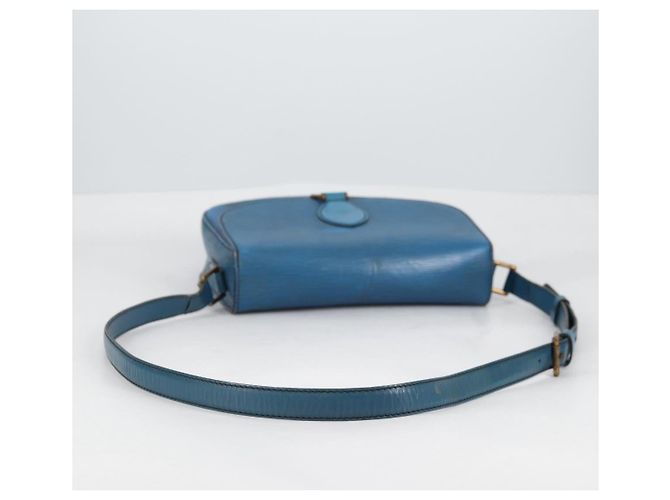 LOUIS VUITTON Epi Saint Cloud GM Shoulder Bag Toledo Blue M52195 LV Auth 141111 - view 7