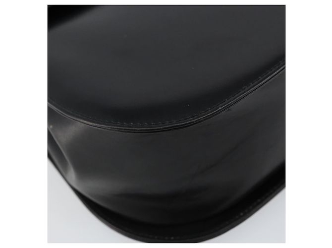 Borsa a Spalla Gancini in Pelle Nera e Oro Salvatore Ferragamo Auth bs29116 Nero D'oro - vista 11