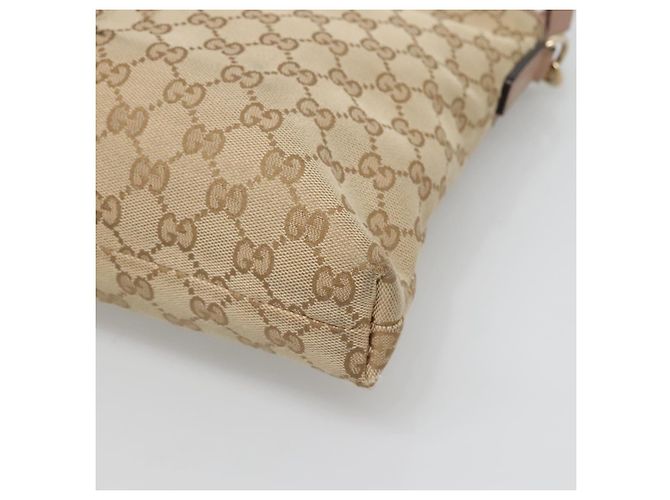 Borsa a Spalla GG Canvas Gucci Beige Oro 388924 Auth 141915 D'oro - vista 10