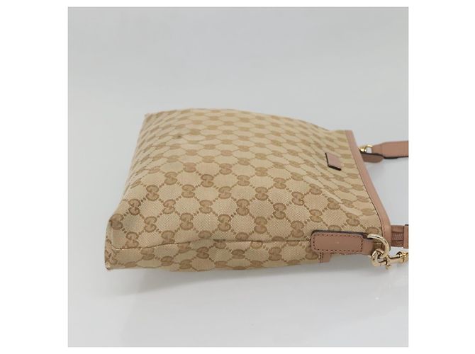 Borsa a Spalla GG Canvas Gucci Beige Oro 388924 Auth 141915 D'oro - vista 5