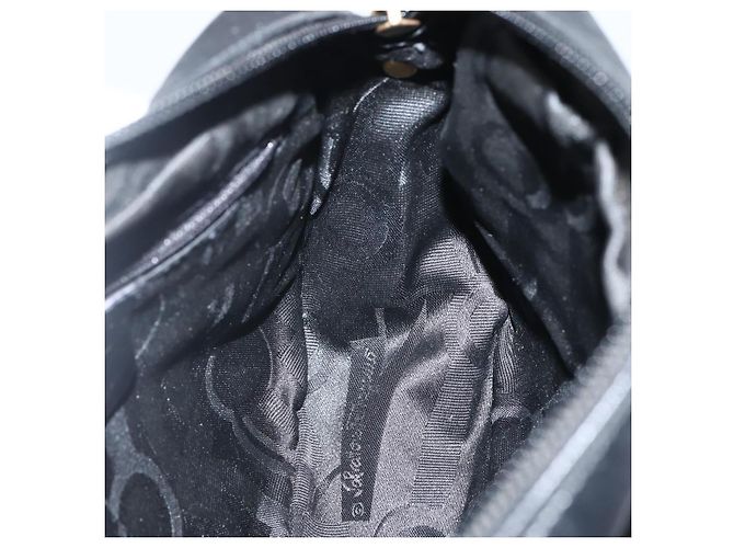 Borsa a Spalla Vala in Pelle Nera e Oro Salvatore Ferragamo Auth BA5848 Nero D'oro - vista 18