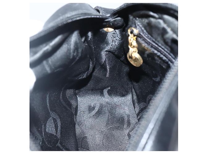Borsa a Spalla Vala in Pelle Nera e Oro Salvatore Ferragamo Auth BA5848 Nero D'oro - vista 19
