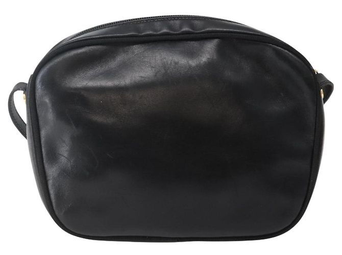 Borsa a Spalla Vala in Pelle Nera e Oro Salvatore Ferragamo Auth BA5848 Nero D'oro - vista 3