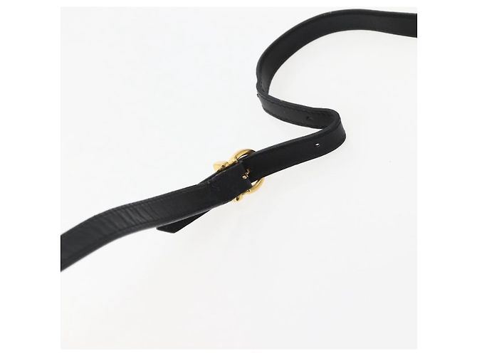 Borsa a Spalla Vala in Pelle Nera e Oro Salvatore Ferragamo Auth BA5848 Nero D'oro - vista 8