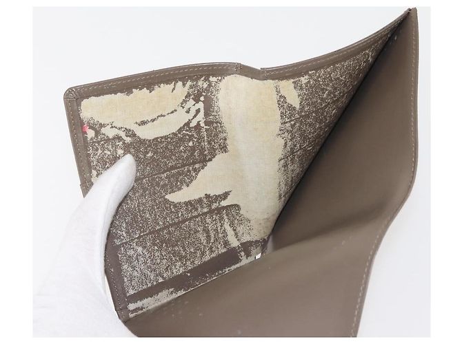 CARTERA LOUIS VUITTON Epi Taiga 2Set Gris Ardoise LV Auth 140006 Castaño - vista 10