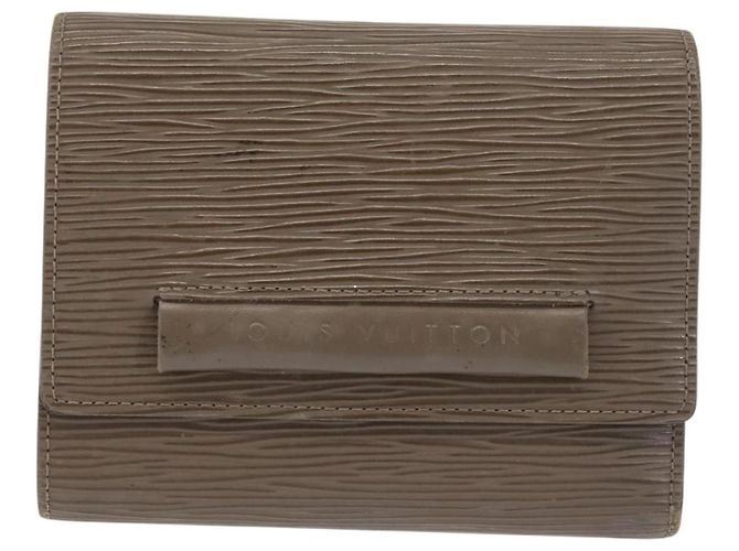 CARTERA LOUIS VUITTON Epi Taiga 2Set Gris Ardoise LV Auth 140006 Castaño - vista 2