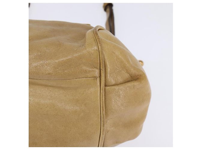 Chloé Borsa a mano in pelle Chloe Etel 2 in 1 Beige Oro Auth SW1546 D'oro - vista 13