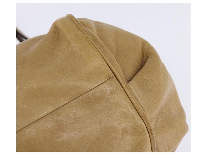 Chloé Borsa a mano in pelle Chloe Etel 2 in 1 Beige Oro Auth SW1546 D'oro - vista 15