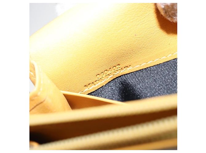 LOEWE Borsa a Spalla in Pelle Gialla Auth SW1530 Giallo - vista 12