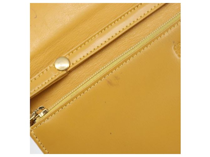 LOEWE Borsa a Spalla in Pelle Gialla Auth SW1530 Giallo - vista 9