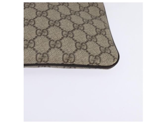 Gucci Borsa a Spalla GG Supreme PVC Beige Oro 201538 Auth BA5706 D'oro - vista 11