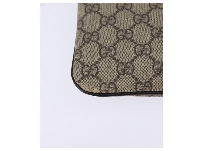 Gucci Borsa a Spalla GG Supreme PVC Beige Oro 201538 Auth BA5706 D'oro - vista 12
