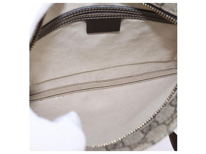 Gucci Borsa a Spalla GG Supreme PVC Beige Oro 201538 Auth BA5706 D'oro - vista 16