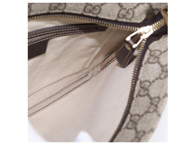 Gucci Borsa a Spalla GG Supreme PVC Beige Oro 201538 Auth BA5706 D'oro - vista 17