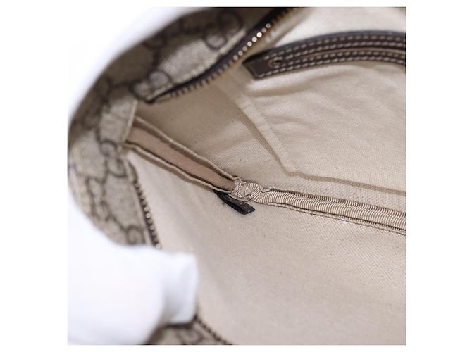 Gucci Borsa a Spalla GG Supreme PVC Beige Oro 201538 Auth BA5706 D'oro - vista 18