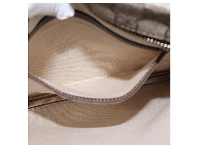 Gucci Borsa a Spalla GG Supreme PVC Beige Oro 201538 Auth BA5706 D'oro - vista 19