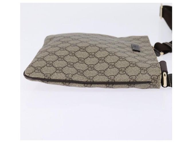 Gucci Borsa a Spalla GG Supreme PVC Beige Oro 201538 Auth BA5706 D'oro - vista 5