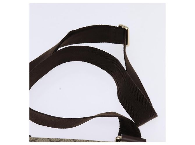 Gucci Borsa a Spalla GG Supreme PVC Beige Oro 201538 Auth BA5706 D'oro - vista 8