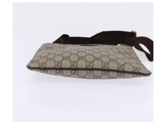 Gucci Borsa a Spalla GG Supreme PVC Beige Oro 201538 Auth BA5706 D'oro - vista 9