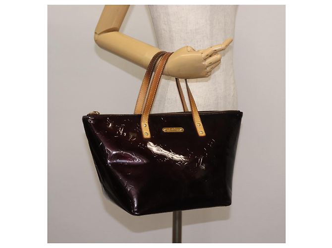 LOUIS VUITTON Borsa Tote Bellevue GM Monogram Vernis Amarante M93589 Auth 142614 Bordò - vista 23