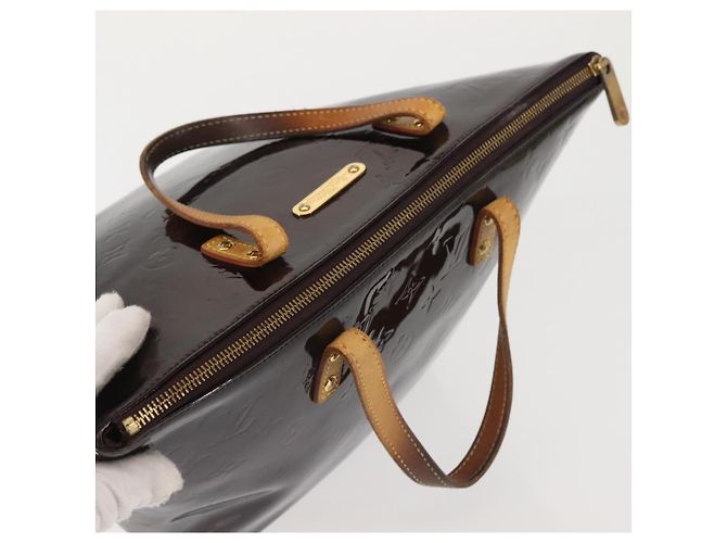 LOUIS VUITTON Borsa Tote Bellevue GM Monogram Vernis Amarante M93589 Auth 142614 Bordò - vista 7