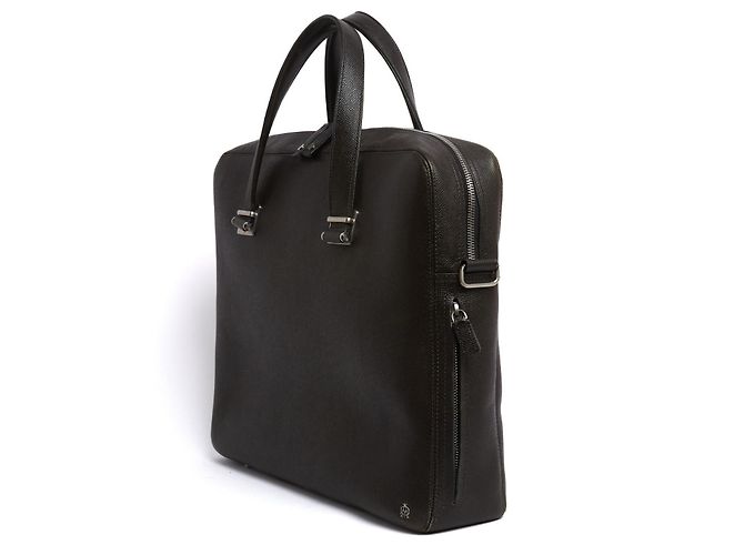 Portadocumenti in Pelle Verde Scuro Cadogan di Alfred Dunhill con Tracolla - vista 3