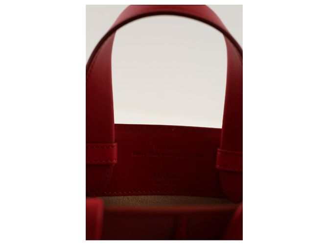 Max Mara Whitney Red Leather Shoulder Bag - view 4