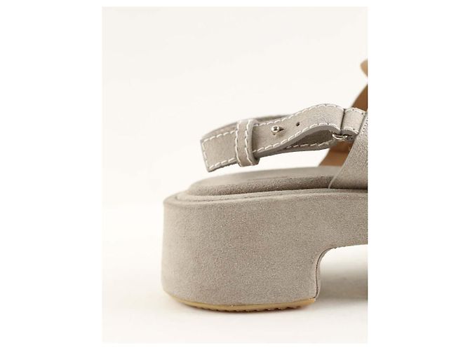 JW Anderson Graue Leder-Mules - Ansicht 3