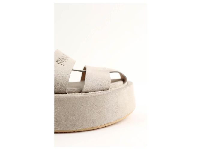 JW Anderson Graue Leder-Mules - Ansicht 4
