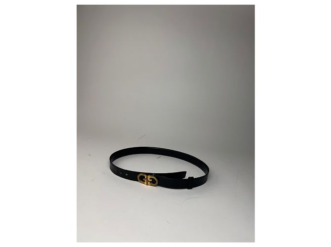 Vintage Gucci Ledergürtel Schwarz - Ansicht 2