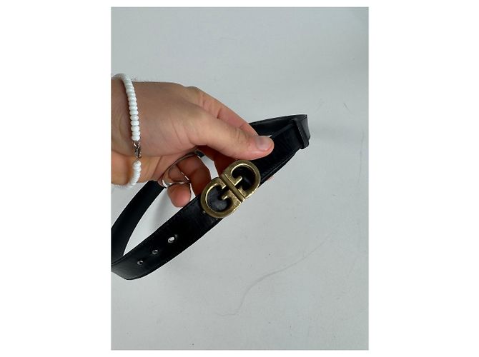 Vintage Gucci Ledergürtel Schwarz - Ansicht 3