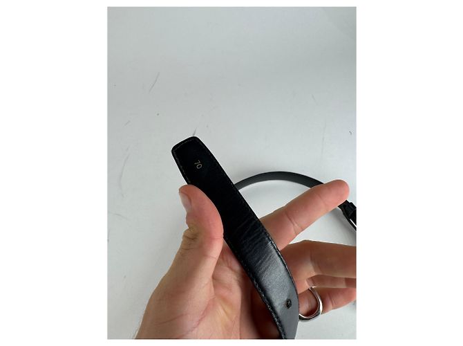 Vintage Gucci Ledergürtel Schwarz - Ansicht 5