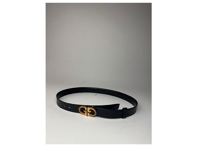 Vintage Gucci Ledergürtel Schwarz - Ansicht 7